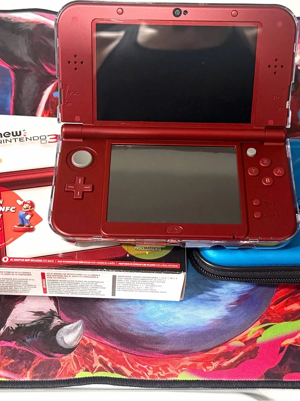 Nintendo New 3DS XL Red Handheld Console CIB